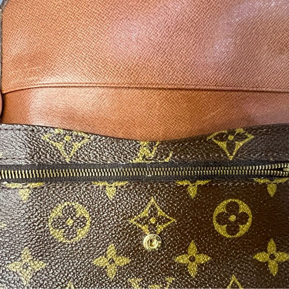 VINTAGE LOUIS VUITTON LV BROWN MONOGRAM ENVELOPE WALLET - Picture 7 of 9